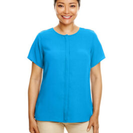 Devon & Jones Ladies’ Perfect Fit Short-Sleeve Crepe Blouse