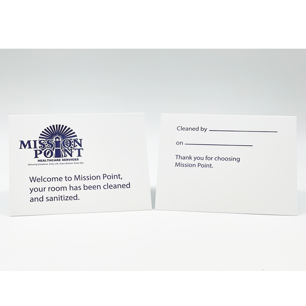 Room Cleaned Card Pack of 50 Mission Point